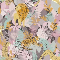 Image of Animal Kingdom Wallpaper Pink Holden 13070