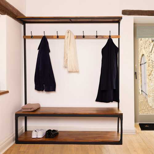 Extra Large Coat Rack With Shoe Tidy