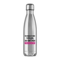 The Bitch Button Water Bottle – Silver, One