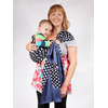 Image of Palm and Pond Baby Ring Sling - Navy Blue White Spots
