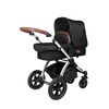 Image of Ickle Bubba Stomp v4 Carrycot and Pushchair (Frame: Chrome, Fabric Colour: Midnight)