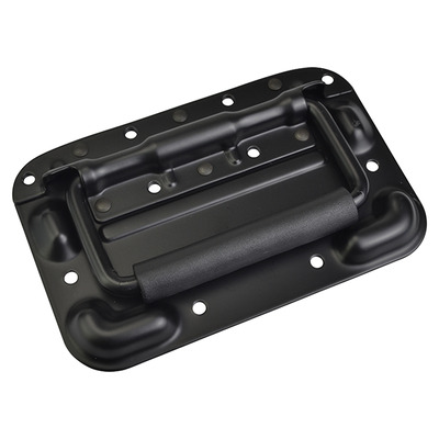 Sprung Cabinet Handle Surface Mounting Metal With Black Finish