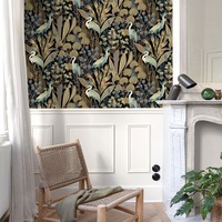 Ciara Heron Wallpaper Black Grandeco A63201
