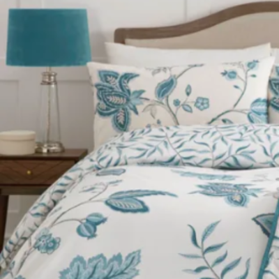 Polycotton Floral Teal Breeze - Extra Large Single Duvet Cover Set – Big Little Duvet Company