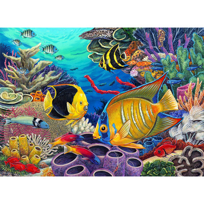 A3 Acrylic Painting By Numbers Kit Caribbean Coral Reef