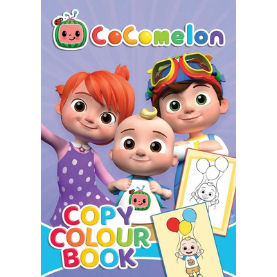 Children's A4 Cocomelon Copy & Colour Colouring In Activity Book