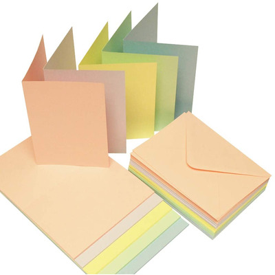 Pack Of 40 Craft UK 5×7 Pastel Blank Cards & Envelopes