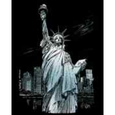A4 Landmarks Silver Engraving Art Kit - Statue Of Liberty Silf34