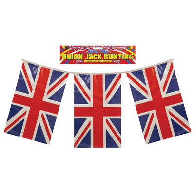4m Union Jack Flag Plastic Bunting King’s Coronation Decoration - Five packs (60ft)