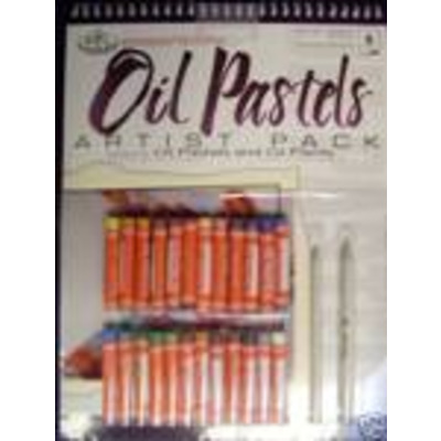 Oil Pastel Art Set with 24 Round Oil Pastels and 2 Blenders
