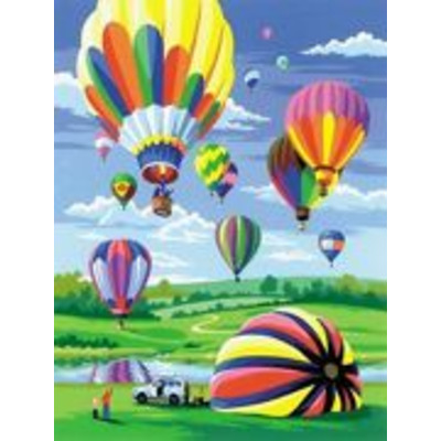 A4 Painting By Numbers Kit - Hot Air Balloons Pjs34