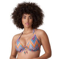 Prima Donna Swim Kea Half Padded Plunge Bikini Top – Rainbow Paradise – 36E
