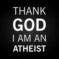 Thank God I’m An Atheist Vinyl Sticker – White, A6 (105 x 148mm)