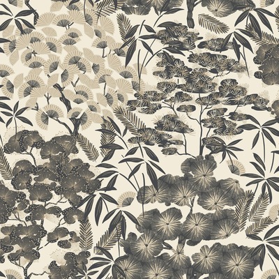 Ciara Oriental Leaf Wallpaper Natural Grandeco A63001