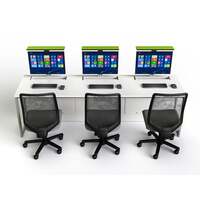 Image of Zioxi Triple M1 Computer Desk - 210W x 67D x 74H - for All-in-One PCs
