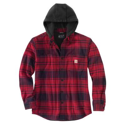 Carhartt 105621 Lined Hooded Plaid Shirt Jacket