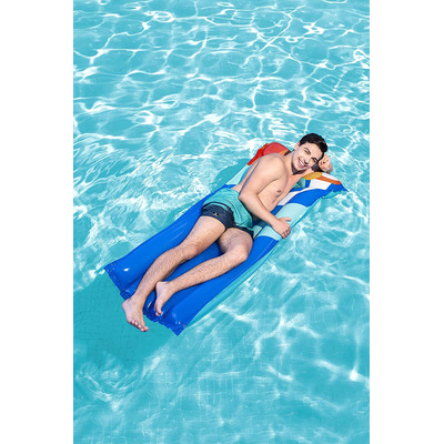 Tropical Bird Inflatable Lilo Pool Beach Lounger Sun Air Bed - BLUE TOUCAN