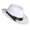 Adult White Trilby Fedora Gangster Al Capone Spiv Style Hat - FIFTY