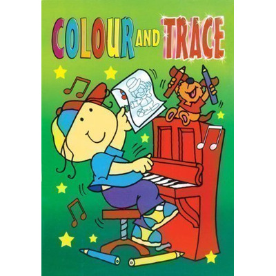 Children’s A4 Colour & Trace Activity Books With 24 Pictures - 630 - One Book: Green