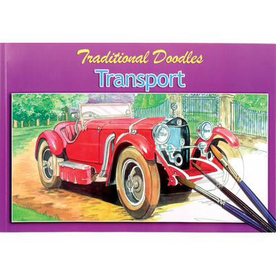 Adult Level Doodle Colouring In Painting Sketch Books - Transport