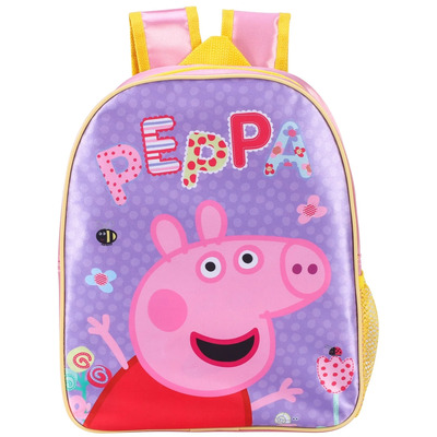 Girls Pink Peppa Pig School Backpack Rucksack Bag