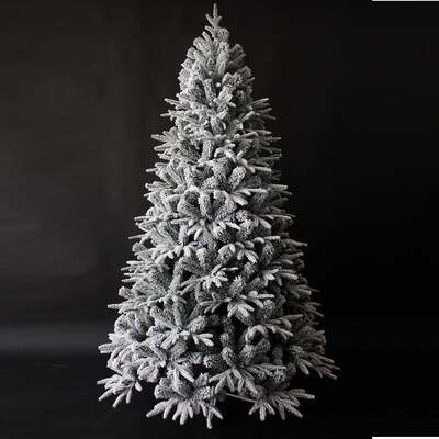 6ft - 7ft Frosted Mckinley Spruce Artificial PE Christmas Tree, 7ft