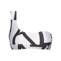 Image of Calvin Klein Core Abstract One Shoulder Bikini Bralette Top