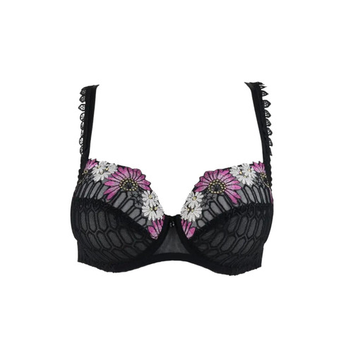 Louisa Bracq Flower Power Full Cup Bra - Black