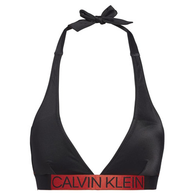 Calvin Klein Core Icon Plunge Halterneck Bikini Top