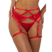 Image of Playful Promises WWLO990 Wolf & Whistle Sarah Suspender Belt WWLO990R Red WWLO990R Red