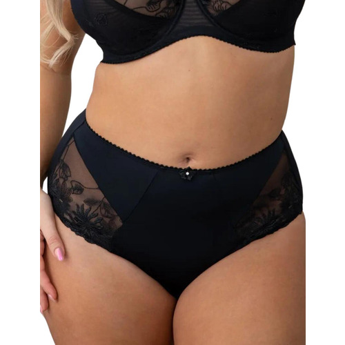 Pour Moi St Tropez High Waist Deep Brief - Black