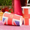 Packs Of TEN Union Jack Flag Printed Paper Cups - ONE PACK (10)