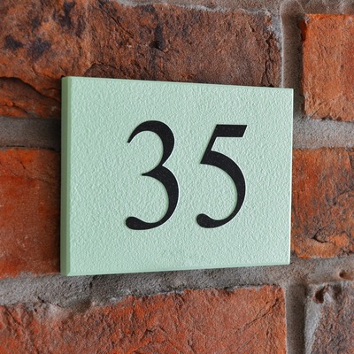 Granite House Number in various colours and fonts - 14 x 10cm