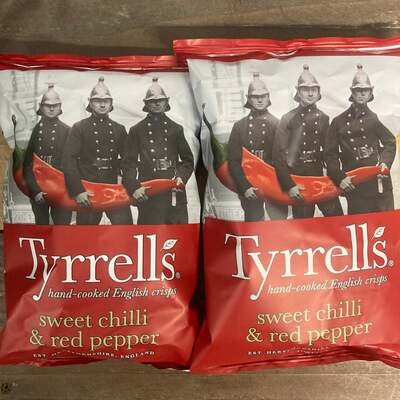 6x Tyrrells Sweet Chilli & Red Pepper Crisps Bags (6x40g)