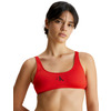 Calvin Klein CK Monogram Bralette Bikini Top - Cajun Red - L - 14 from Belle Lingerie