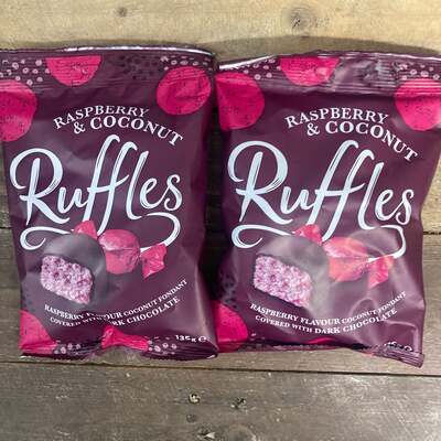 3x Ruffles Raspberry & Coconut Bags (3x135g)