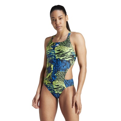 Adidas Womens Allover Graphic Swimsuit