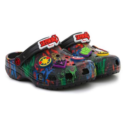 Crocs Junior Classic Marvel Avengers Kids Clogs - Black