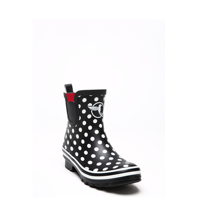 Evercreatures  Black Polka Meadow Wellies
