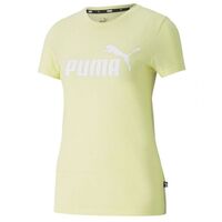 Image of Puma Womens ESS Logo Heather T-shirt - Yellow