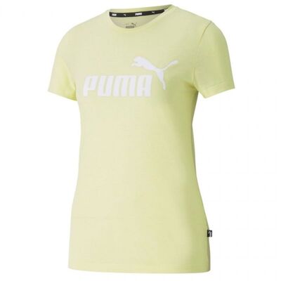 Puma Womens ESS Logo Heather T-shirt - Yellow