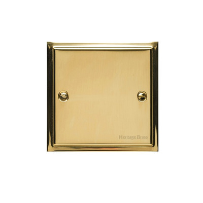 M Marcus Electrical Elite Stepped Plate Single Section Blank Plate, Polished Brass - S01.931.PB POLISHED BRASS FINISH