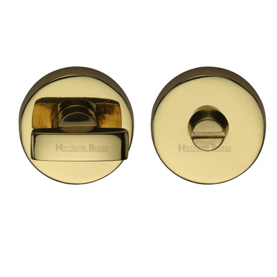 Heritage Brass Round 35mm Diameter Turn & Release, Polished Brass - V1018-PB POLISHED BRASS
