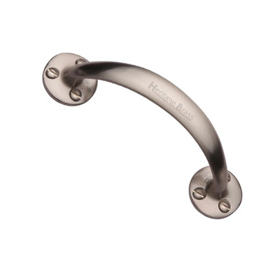 Heritage Brass Curved Bow Pull Handle, Satin Nickel - V1140-SN SATIN NICKEL
