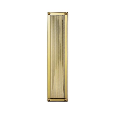Carlisle Brass Queen Anne Finger Plate (305mm x 70mm), Polished Brass - M1002 POLISHED BRASS