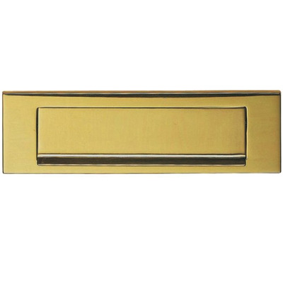 Carlisle Brass Plain Gravity Flap Letter Plate (270mm x 72mm), Polished Brass - M36G POLISHED BRASS