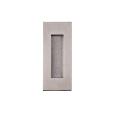 Excel Square Corner Oblong Flush Pull (Square Inner), Satin Stainless Steel - 3810 SATIN STAINLESS STEEL