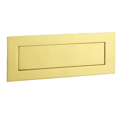 Croft Architectural Flush Letter Plate, 10" x 4", Various Finishes Available* - 5000-104 POLISHED BRASS