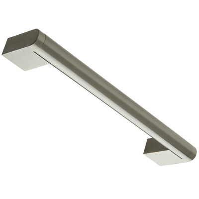 Hafele Boston Hollow Tube Bar Cupboard Pull Handles (128mm - 509mm c/c), Brushed Stainless Steel - 115.69.002 BRUSHED STAINLESS STEEL - 128mm c/c