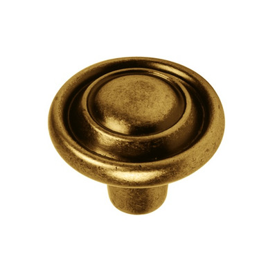 Hafele Eden Cupboard Knob (32mm Diameter), Antique Brass - 134.27.186 ANTIQUE BRASS